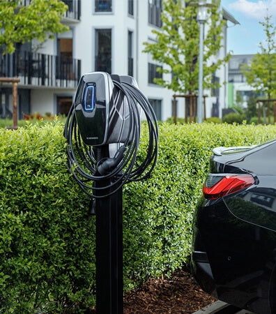 Mennekes RFID Standfuß aus V2A Stahl, 15 cm Höhe - für AMTRON 4You 110, 310, 510, 560 und 4Business, E-Autos und Hybrid
