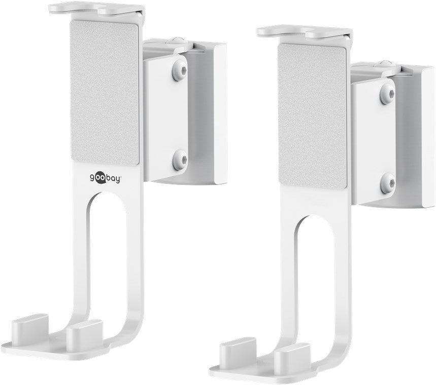 goobay Wandhalterung für Sonos One, One SL / Lautsprecher-Wandhalter bis 3kg / Schwenkbar, Neigbar, Rotierbar bis 180° / weiß