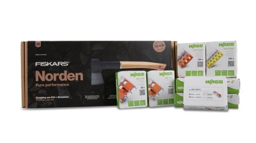 Wago 887-447 mit FISKARS Axt Herbstaktion 2025 PROFI-SET