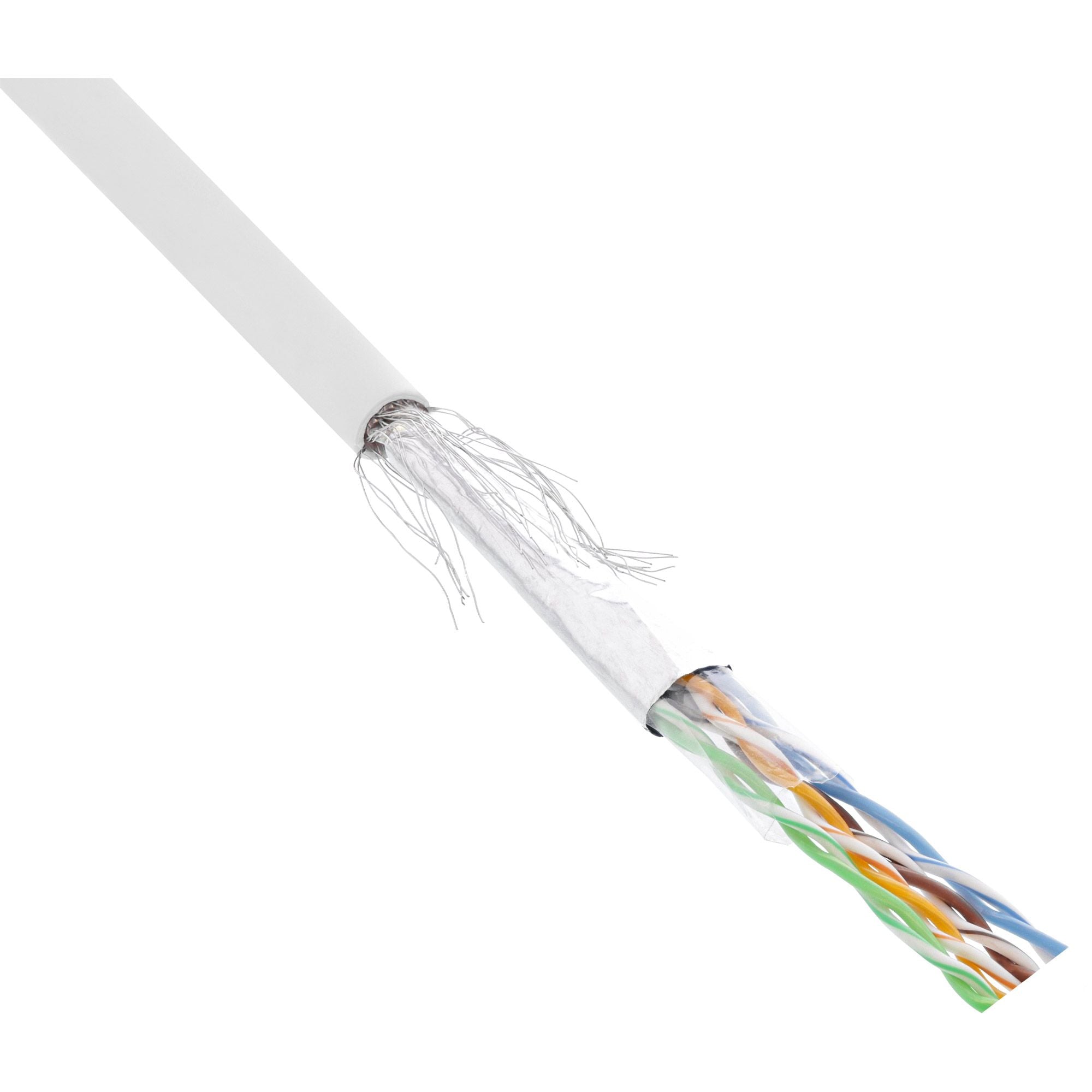 100m Patchkabel Cat.5e weiß SF/UTP AWG26 PVC