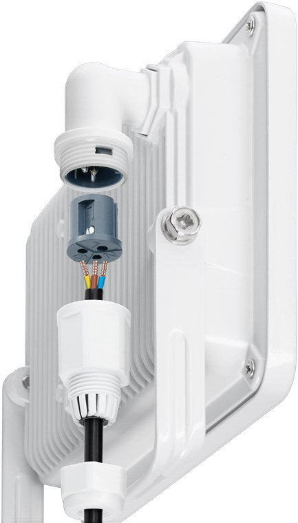 LED Strahler Bewegungsmelder Außen 10W / PIR Sensor Außenstrahler IP44 / Neutralweißes Licht 850 lm / LED Scheinwerfer Fluter Wandmontage / Gartenstrahler / Weiß