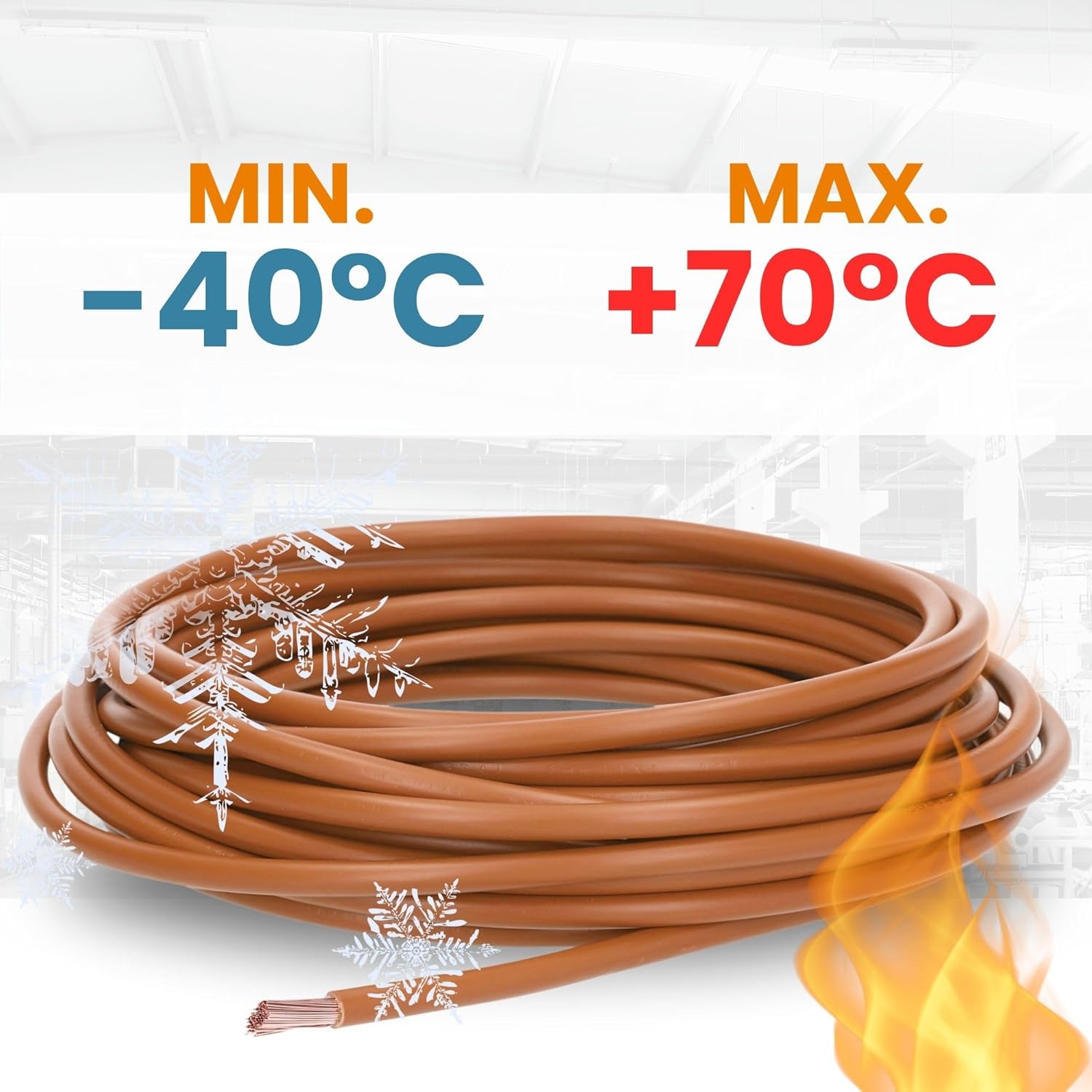 100 Meter Lapp 4520031 H07V-K 1,5 mm² braun I Verdrahtungsleitung I Aderleitung flexibel I PVC Einzelader I Litze 1,5mm2 I Verdrahtung