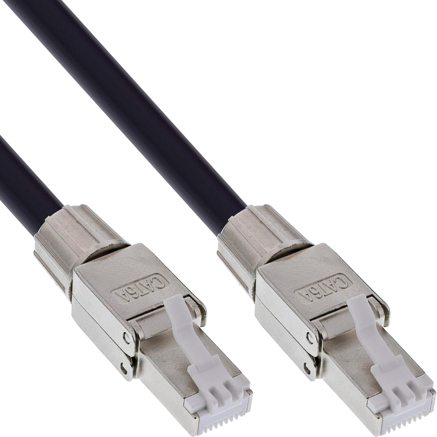 InLine Netzwerk-Kabeltrommel Outdoor Cat.6A, 50m, S/FTP PUR-Kabel, RJ45, IP67, PoE++ tauglich, UV-beständig, abriebfest