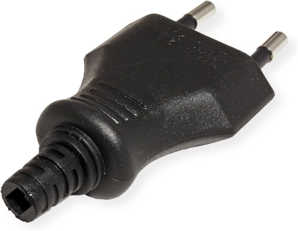 BACHMANN 900.002 Euro Flachstecker schwarz Schraubanschluss