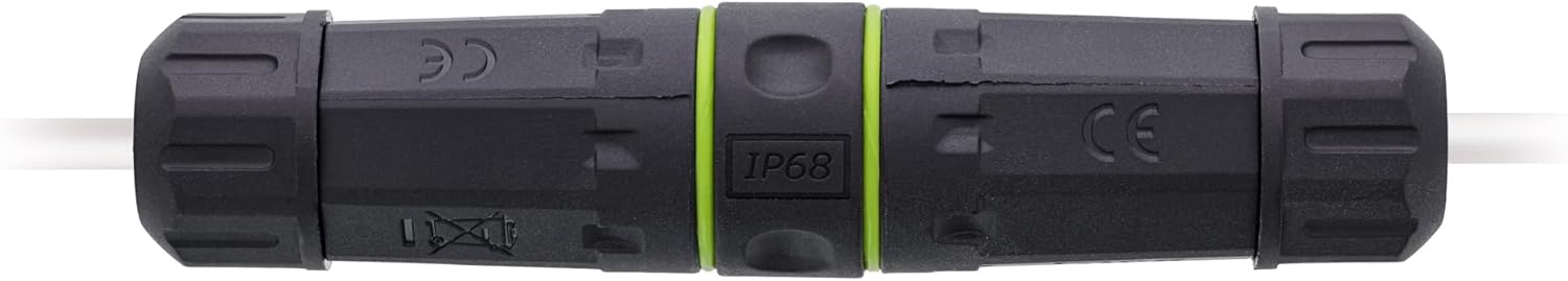 Patchkabelkupplung Cat.6A, IP68 wasserdicht, geschirmt, RJ45 Buchse zu Buchse, Ethernet LAN Verbinder für Outdoor, Industrie, wetterfest
