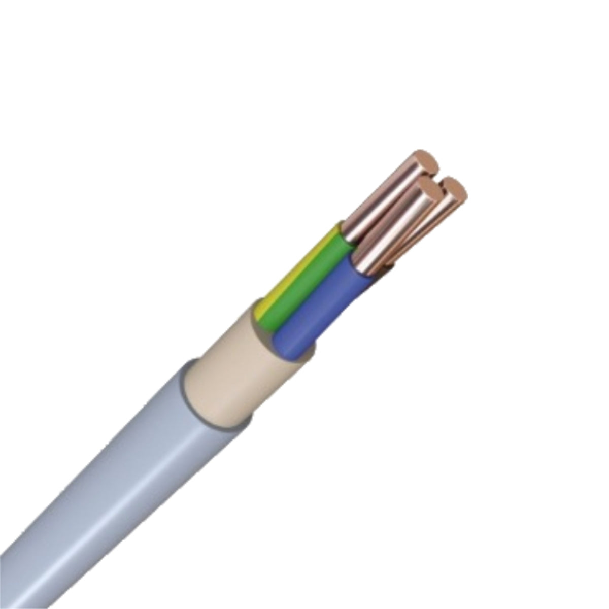 100m Mantelleitung PVC NHXMH-J 3x2,5 mm² halogenfrei grau