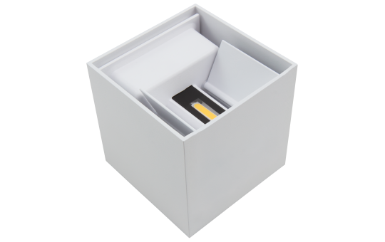 LED Wandleuchte für Innen und Außen | LW-107 | IP54, 2x3W, warmweißes Licht, 3000K, weiß