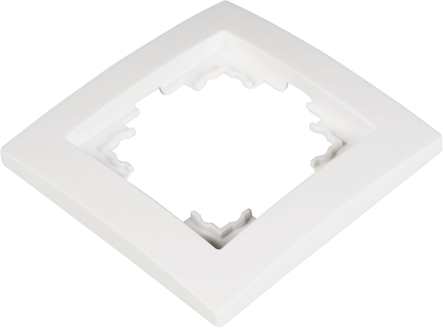 McPower 1-fach Rahmen | Flair | Einzelrahmen Steckdosenrahmen Schalterrahmen, Lichtschalter Abdeckrahmen weiß, matt