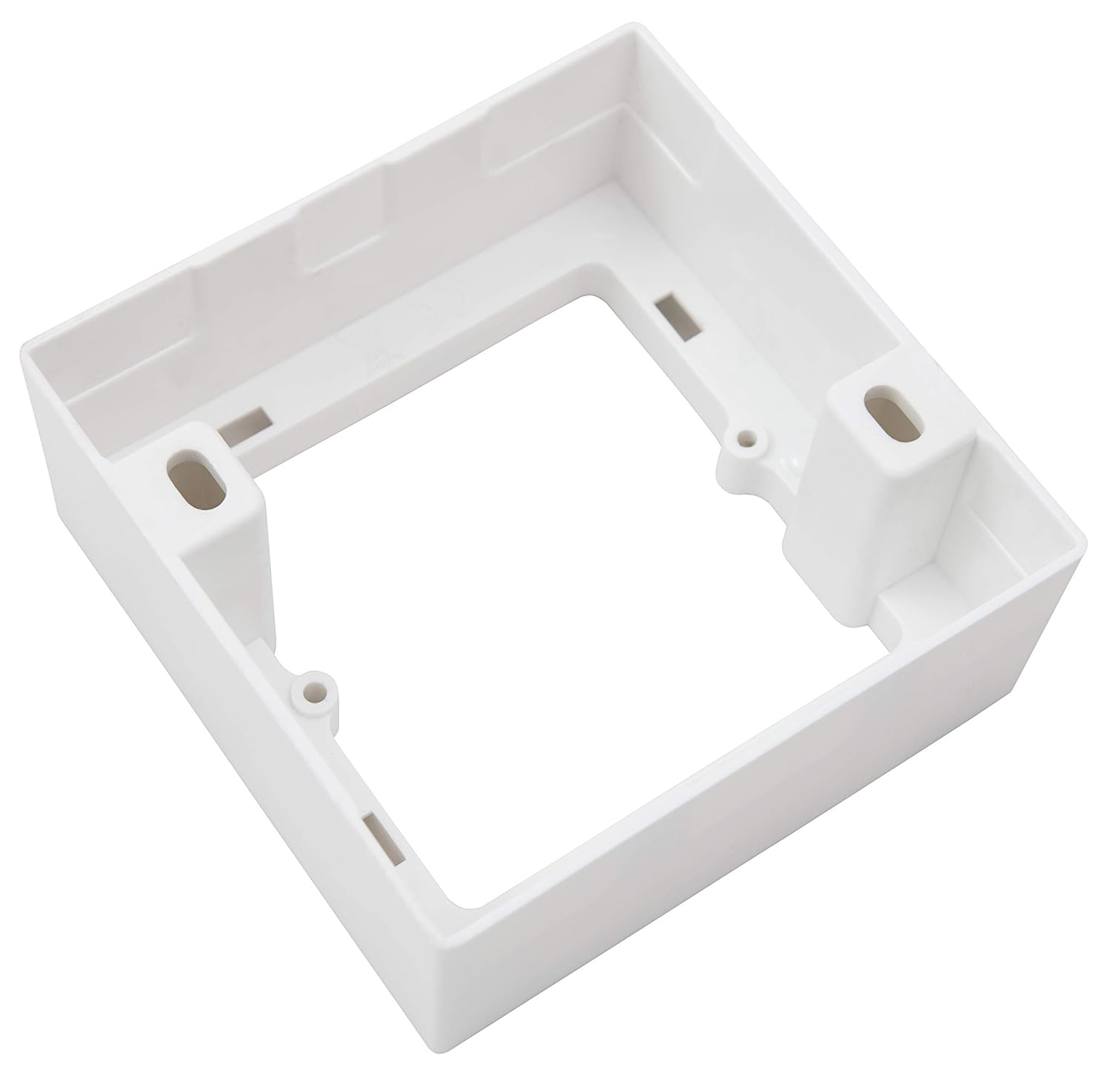 MC POWER - 1-fach Aufputz-Rahmen | FLAIR | weiß, 80x80x35mm, mit Montagebohrung