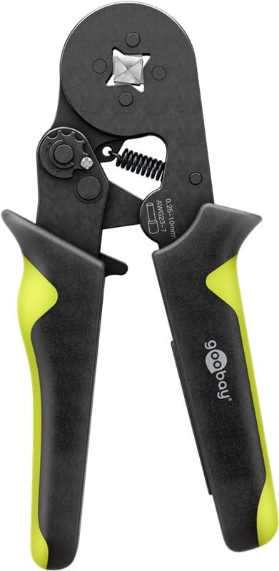 Vierkant-Crimpzange für Aderendhülsen 0,25–10 mm², Presszange, HSC8 6-4A, AWG23–10, Crimpwerkzeug für isolierte und unisolierte Kabelhülsen