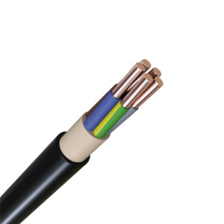 50m Erdkabel / Starkstromkabel Eca NYY-J 5x1,5 RG50m schwarz