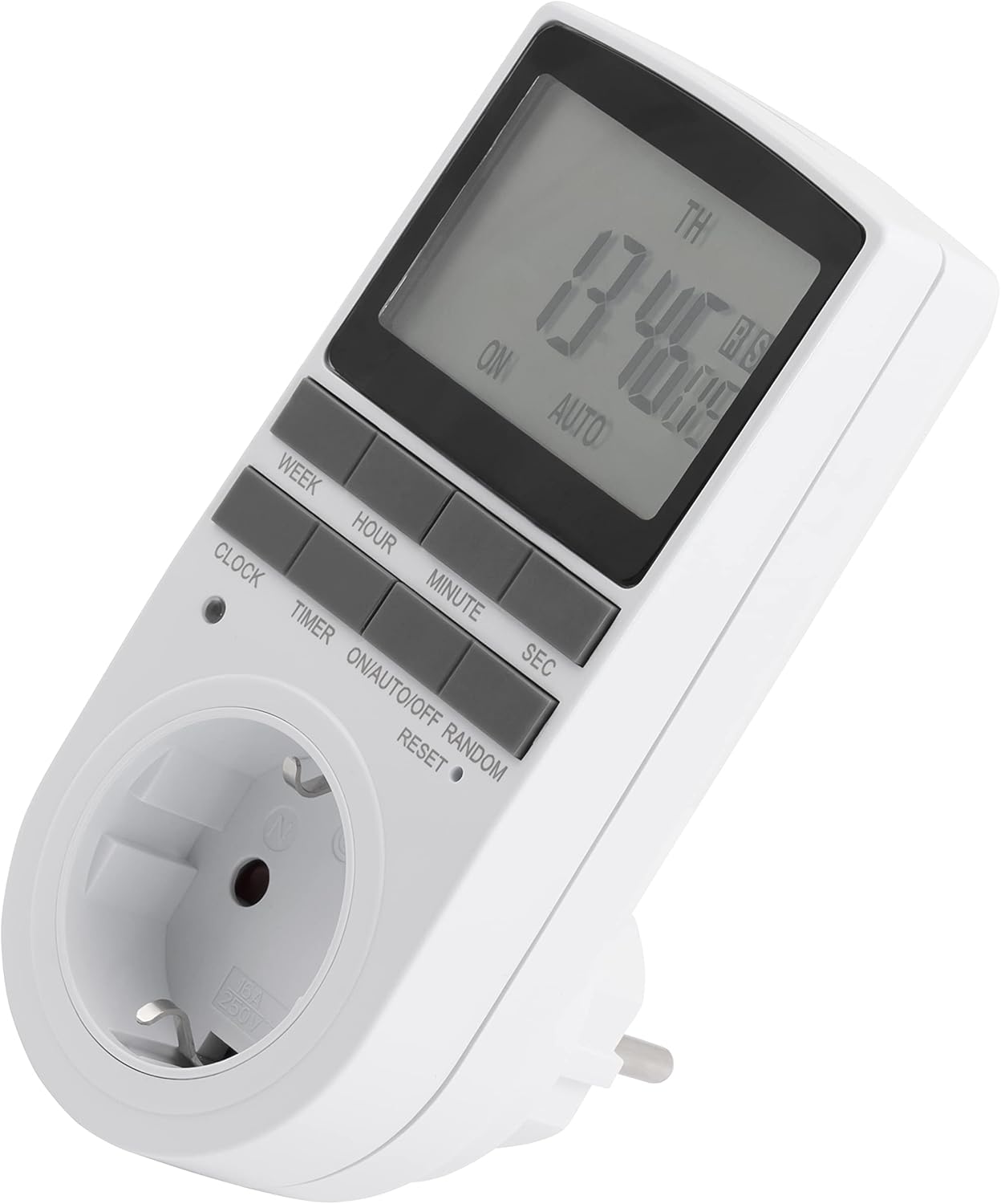 2er-Set Digitale Zeitschaltuhr | WZ-10 | 10 konfigurierbare Programme, 24 Std. Timer, 3.680W, Urlaubs/Zufallsfunktion