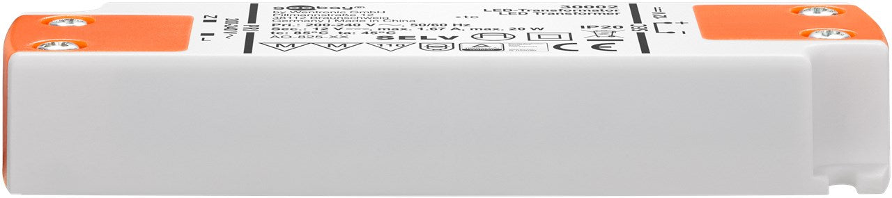 LED Trafo 230V auf 12V LED Spot 12V Transformator 20W Gesamtlast LED Treiber 12V DC Gleichspannung LED Driver 12V