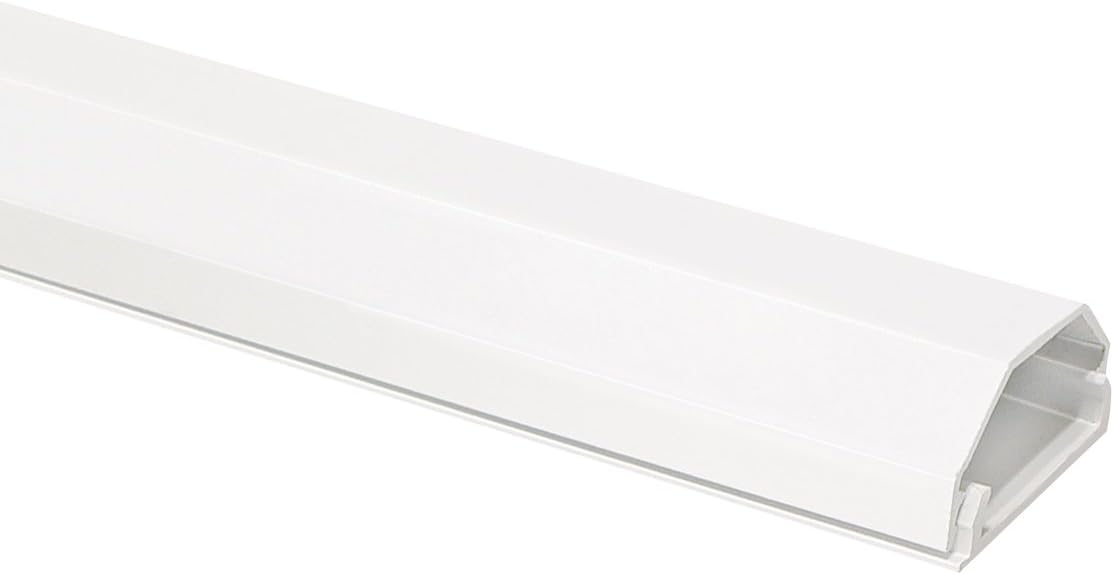 Flacher Aluminium Kabelkanal Weiss glänzend Länge: 50cm
