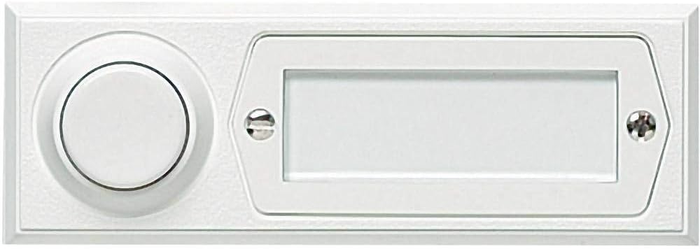 Grothe 51013 Klingeltaster mit Namensschild 1fach Weiß 12 V/1,5A