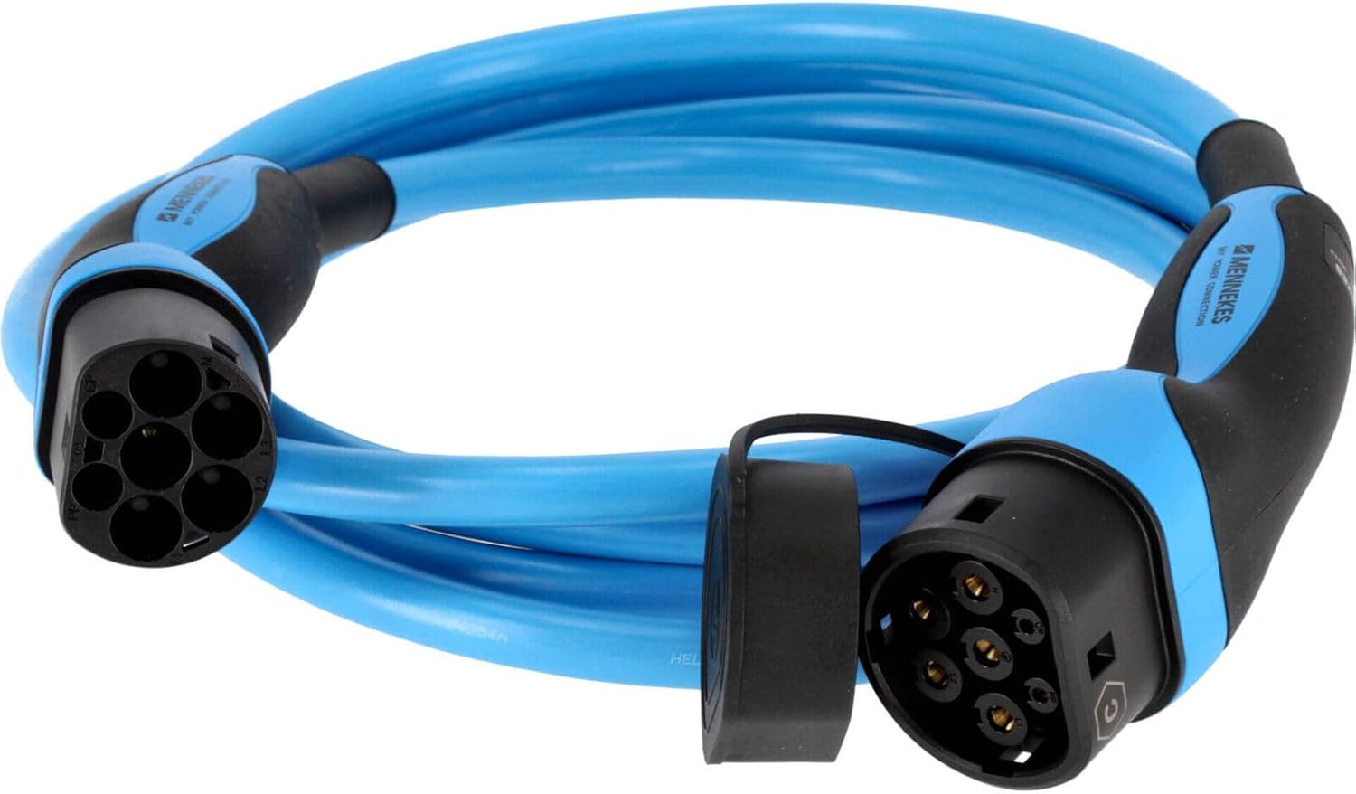 Mennekes 36213 E-Auto Ladekabel 4m Mode 3 Typ 2 32A 3PH, Wallbox-Zubehör für 22 kW Elektro- und Hybridfahrzeuge