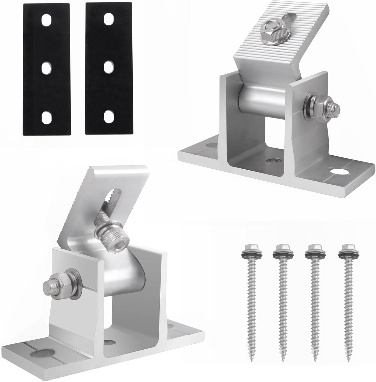 2 Stück Solarmodul Halterung Balkonkraftwerk 10-60° Verstellbar Solarpanel Halterung Universal Befestigung Solarmodul Photovoltaik für Boot Wohnmobil Flachdach