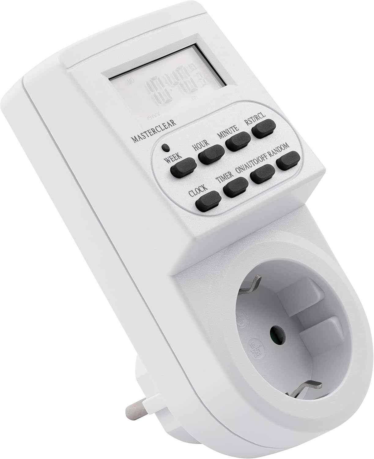 MC Power - Digitale Zeitschaltuhr | AZ-62 | Steckdosen-Timer mit 10 Schaltprogrammen, Wochenzeitschaltuhr, 12/24 Std. Zyklus, Backup-Akku, automatische Zeitsteuerung