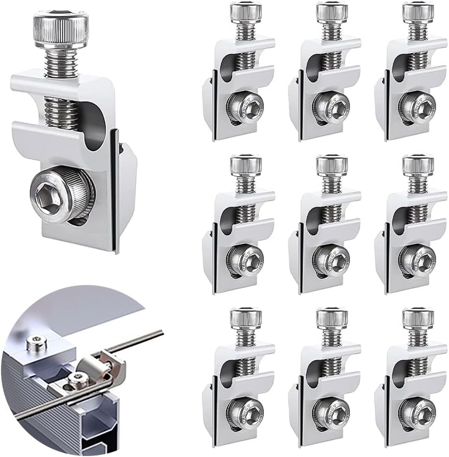 10 Stück Erdungsklemme Boden Solarpanel Erdungsclip Solarmodul Montage Halterung Endklemme Kit Befestigung Für Pv Module Für Solar System Erdungsösen Befestigungen Photovoltaikanlagen