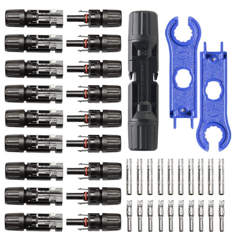 10 Paar MC4 Solarstecker Solar Buchse + Stecker Kupplung Kabel Buchse 2,5-6 mm