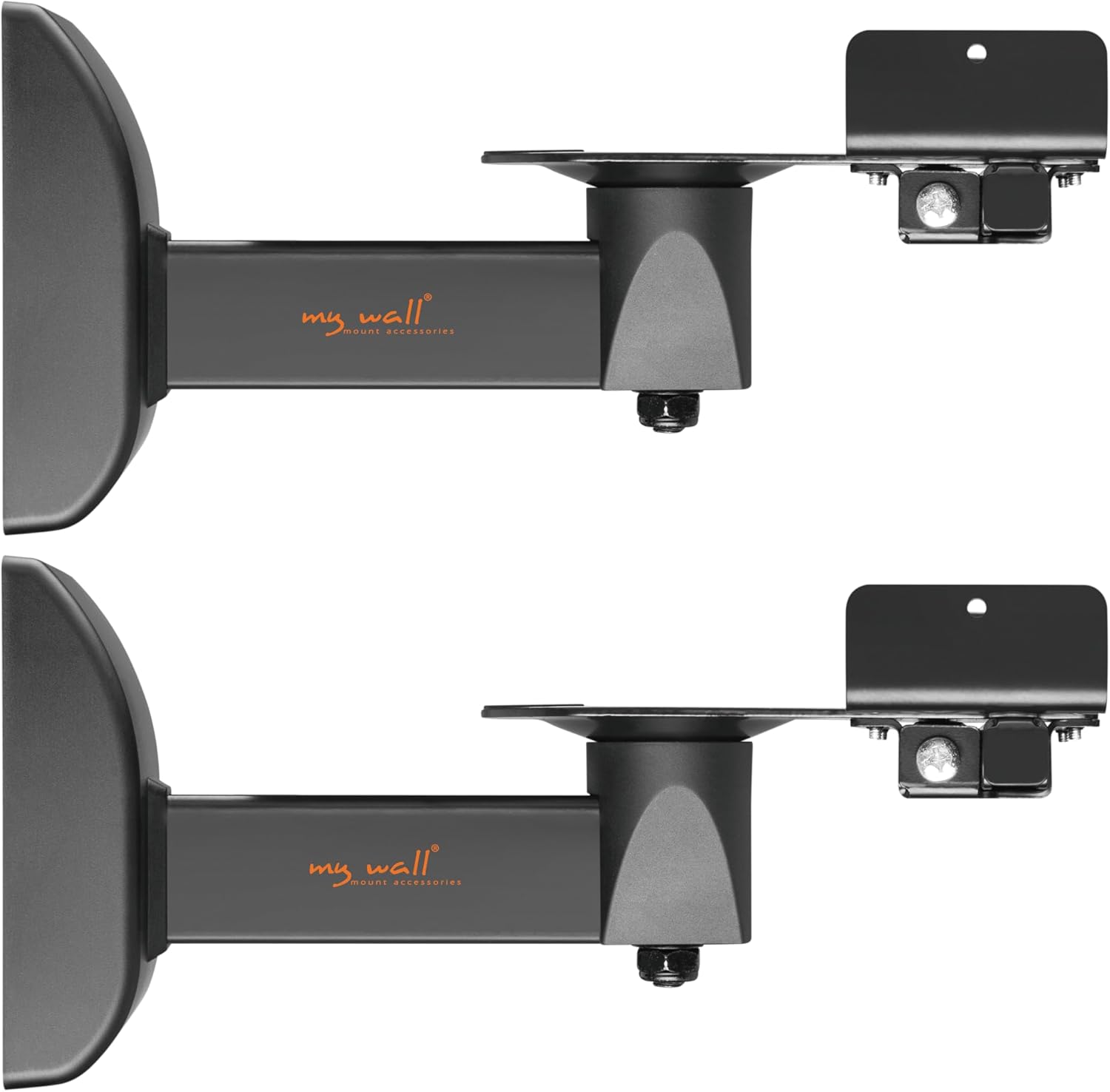 mywall Lautsprecher Wandhalterung HB7L Universale Wandhalterung für Lautsprecher Neigbar und Schwenkbar, Halterung für Boxen mit Belastung bis 15 kg, Boxenhalterung, Speaker Wall Mount, 2er Set