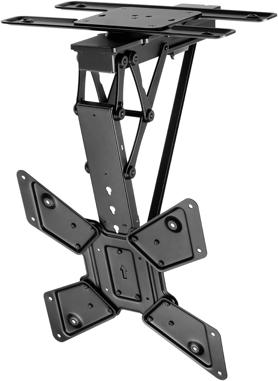 my wall Motorisierter TV Deckenhalter - HL48ML Smart Home, Alexa und Google Home Kompatibel, Sprachsteuerung, TV Deckenhalterung elektrisch, Klappbar, Schwenkbar, Fernbedienung oder App Steuerung