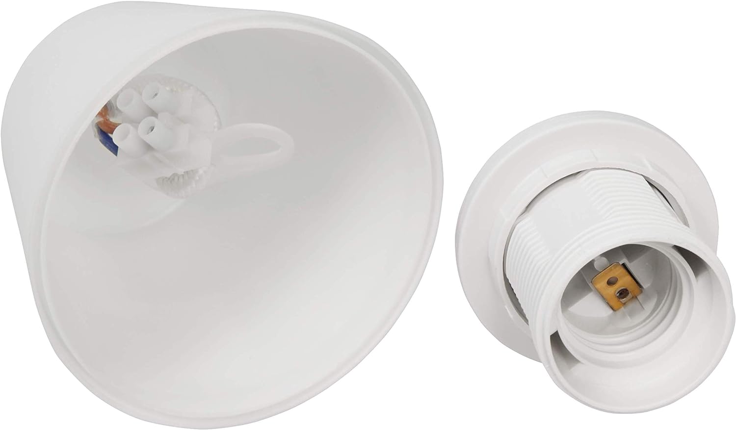 McShine - Lampenaufhängung Schnurpendel Fassung | E27 Fassung, 230V, 1,2m Kabel | ideal für Renovierung | frei wählbarer Lampenschirm (Textilkabel)