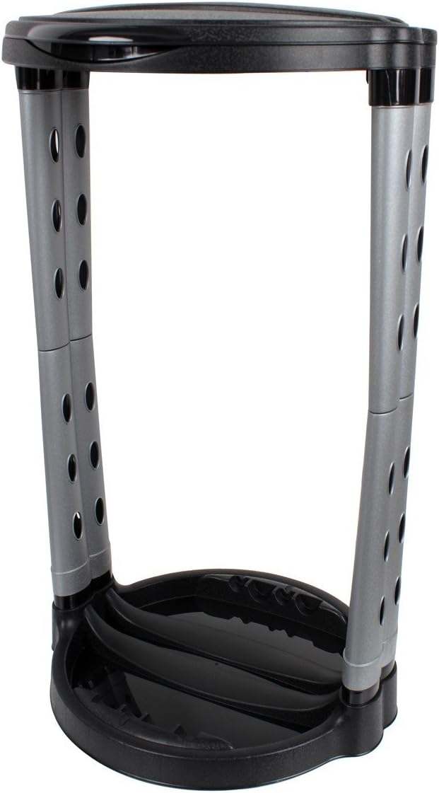 Centi Kunststoff Ständer für Abfallsack / Müllsack bis 120 Liter d= 43cm H= 74cm silber-grau