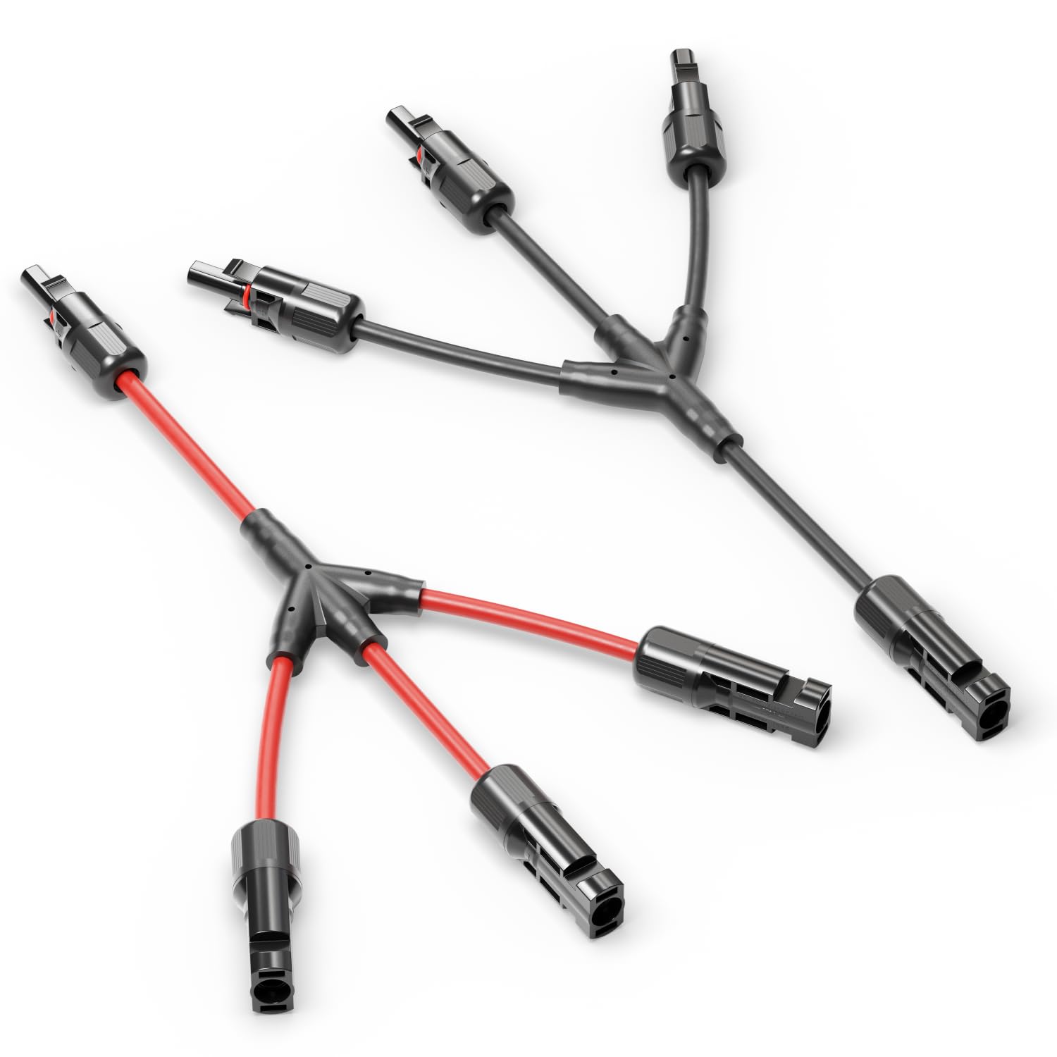 Solar Y Kabel 3/1 Adapter 6mm² - Y Stecker Adapter PV4 / T-Adapter IP68 1500V - (M/FFF, F/MMM) - Für Solaranlage, Solarpanel, PV Anlage, Photovoltaik, PV Stecker (30cm)