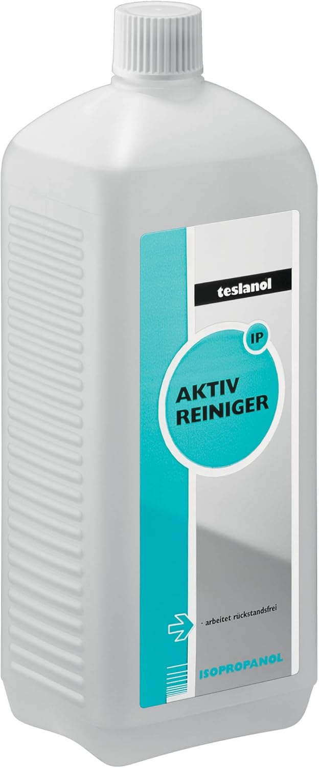 TESLANOL 26045 Isopropanol 1l 99,5 % Alkohol Reiniger zum Entfetten & Reinigen von Oberflächen Desinfektionsmittel / Reinigungsalkohol / Flächendesinfektionsmittel / 1000ml