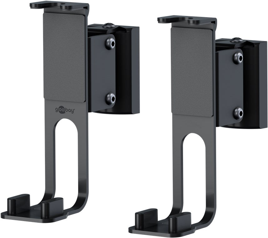 goobay Wandhalterung für Sonos One, One SL / Lautsprecher-Wandhalter bis 3kg / Schwenkbar, Neigbar, Rotierbar bis 180° / schwarz