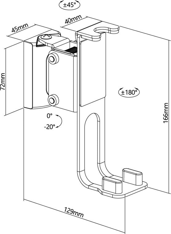 goobay Wandhalterung für Sonos One, One SL / Lautsprecher-Wandhalter bis 3kg / Schwenkbar, Neigbar, Rotierbar bis 180° / weiß