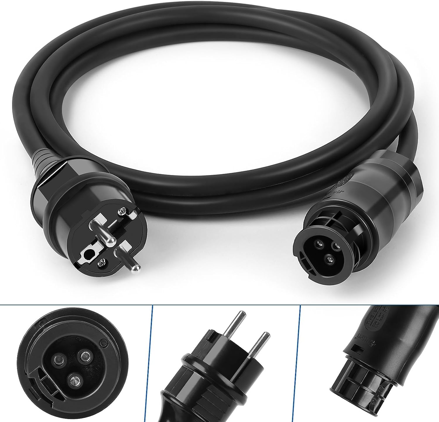 BLZLDD 5m AC Kabel Für Balkonkraftwerk - Betteri BC01 Auf Schuko 3x1,5mm² Solar