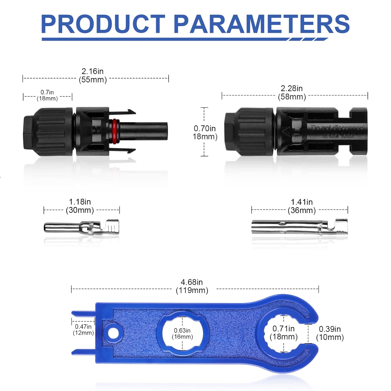 15 Paar MC4 Solarstecker Solar Buchse + Stecker Kupplung Kabel Buchse 2,5-6 mm