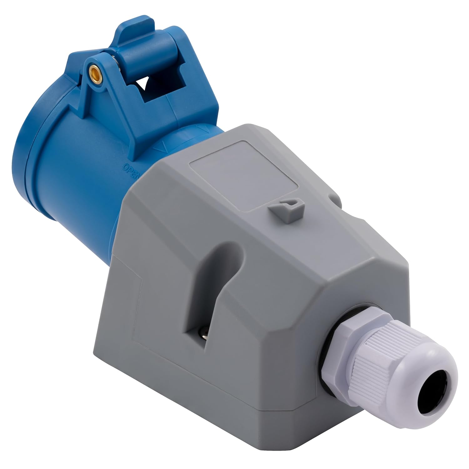 MC POWER CEE Steckdose Wandmontage IP44 Kupplung | 3-polig 250V, 16A Starkstrom Wandsteckdose | Steckdose für Industrie Handwerk Landwirtschaft Campingplatz