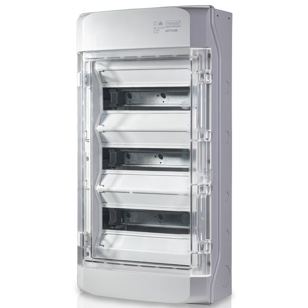 F-Tronic AP Feuchtraumverteiler 3-reihig IP65 NEPTUN36 7270003 mit Belüftungssystem