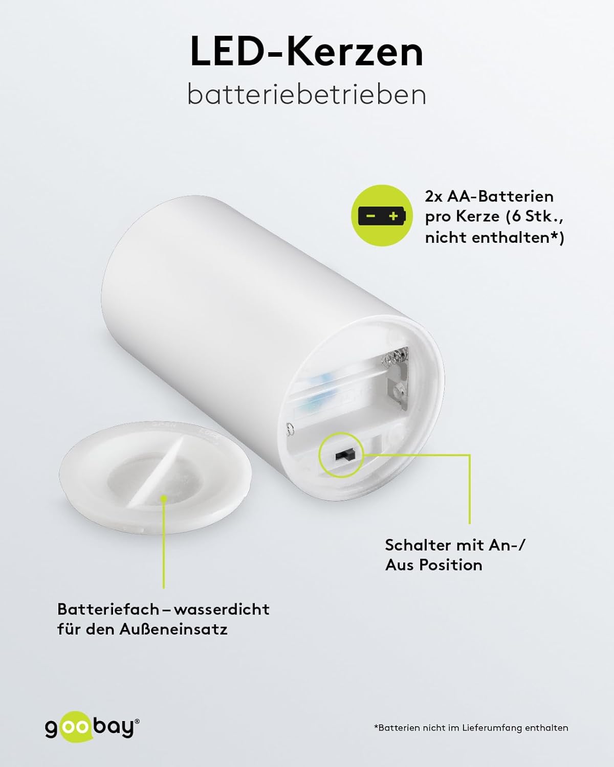 LED Kerzen 3er Set mit Fernbedienung / elektrische Outdoor Kerzenlichter / realistisch flackernde Flamme / LED Deko / Timerfunktion / Flammenlose LED Kerzen / Batteriebetrieben / weiß