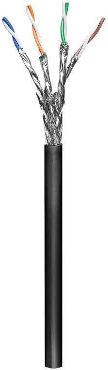 50m CAT 7 Outdoor Netzwerkkabel, S/FTP (PiMF), schwarz