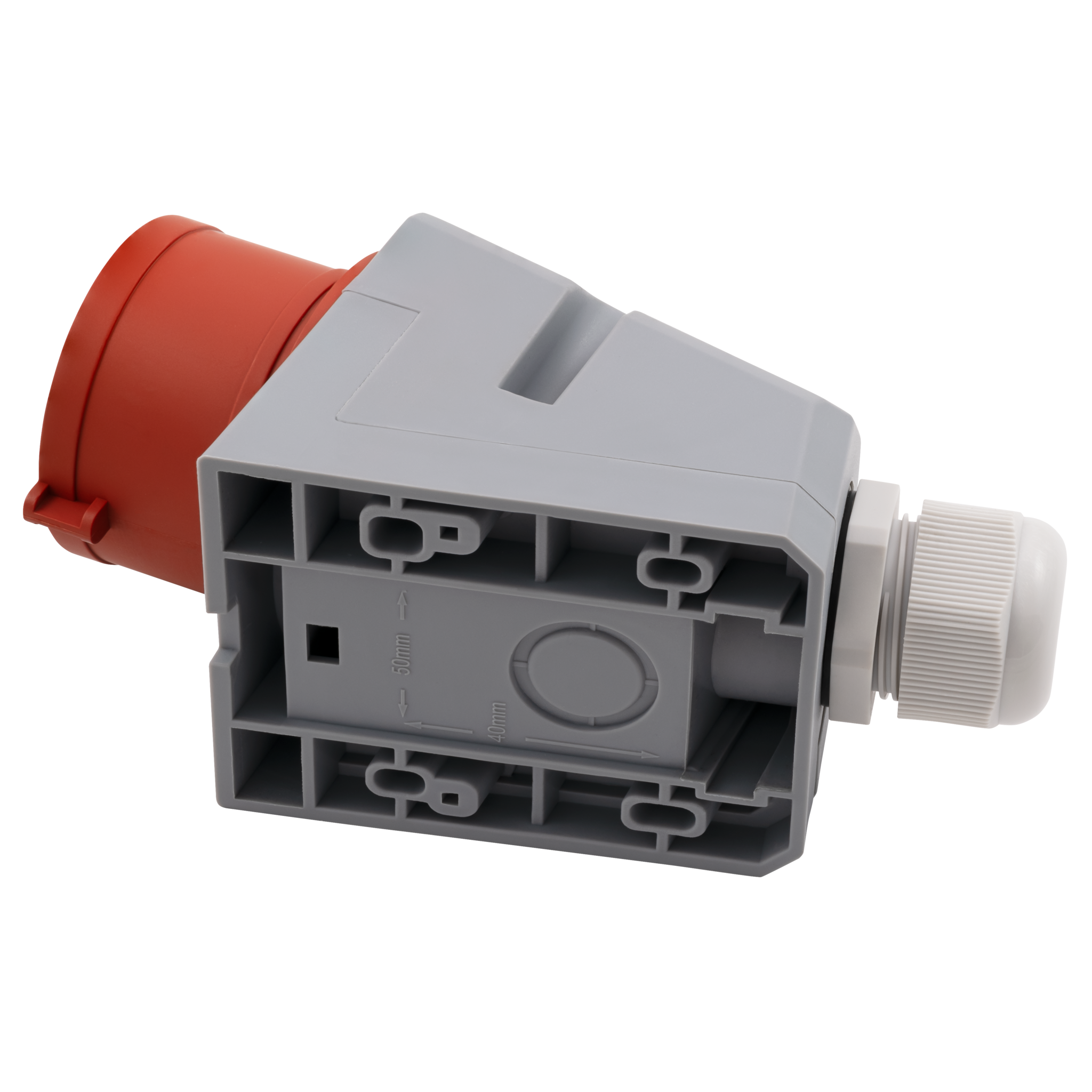 McPower CEE-Stecker Wandmontage IP44 Wandstecker | 415V, 16A Starkstrom Stecker | 5-polig für Wohnmobil Boot Aussenbereich Camping Caravan Industrie