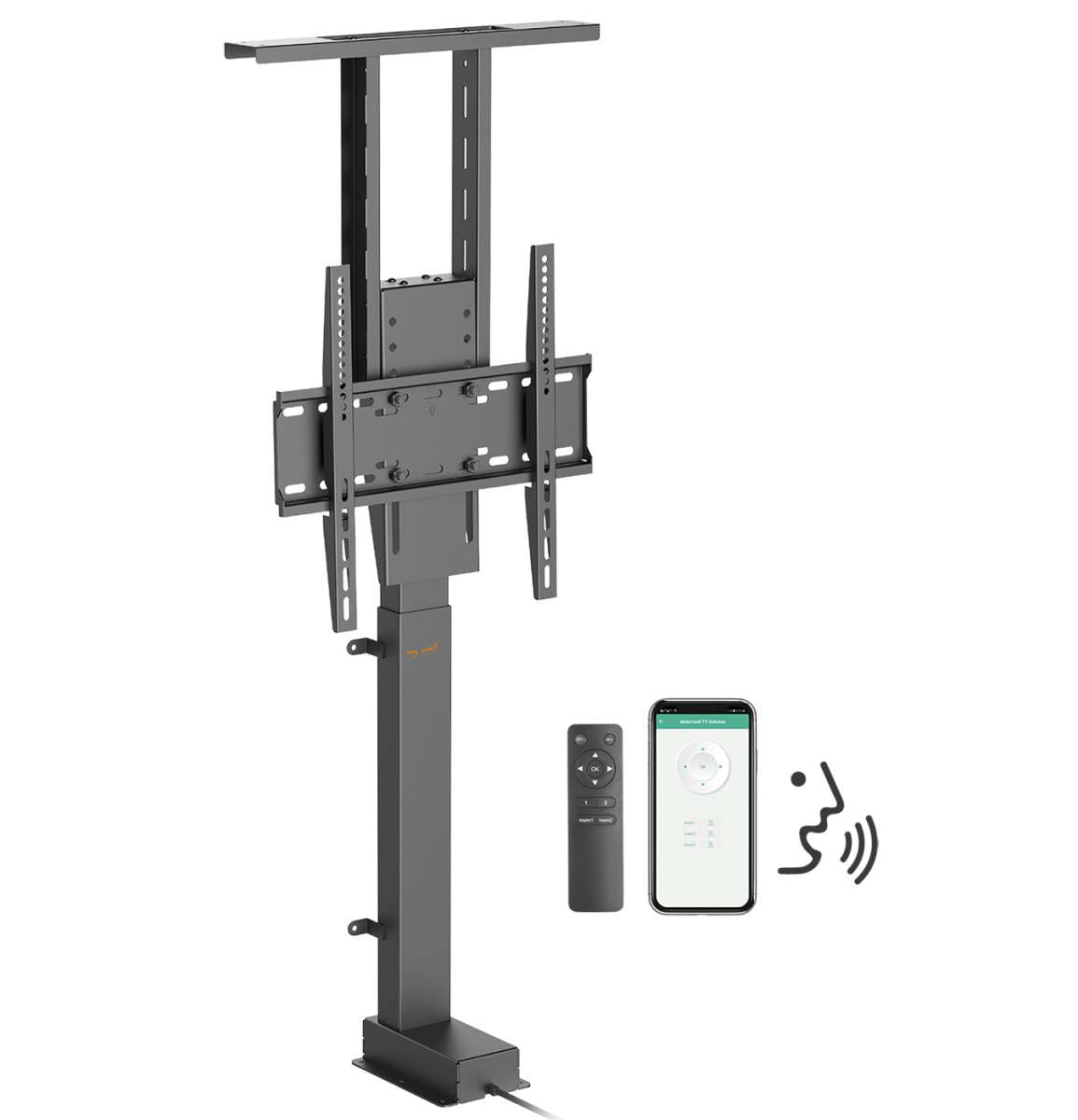 My Wall HP63AL TV-Lift-Halterung für Google Home, Höhenverstellbar, Motorisiert, Mit Fernbedienung 81,3 cm (32) - 139