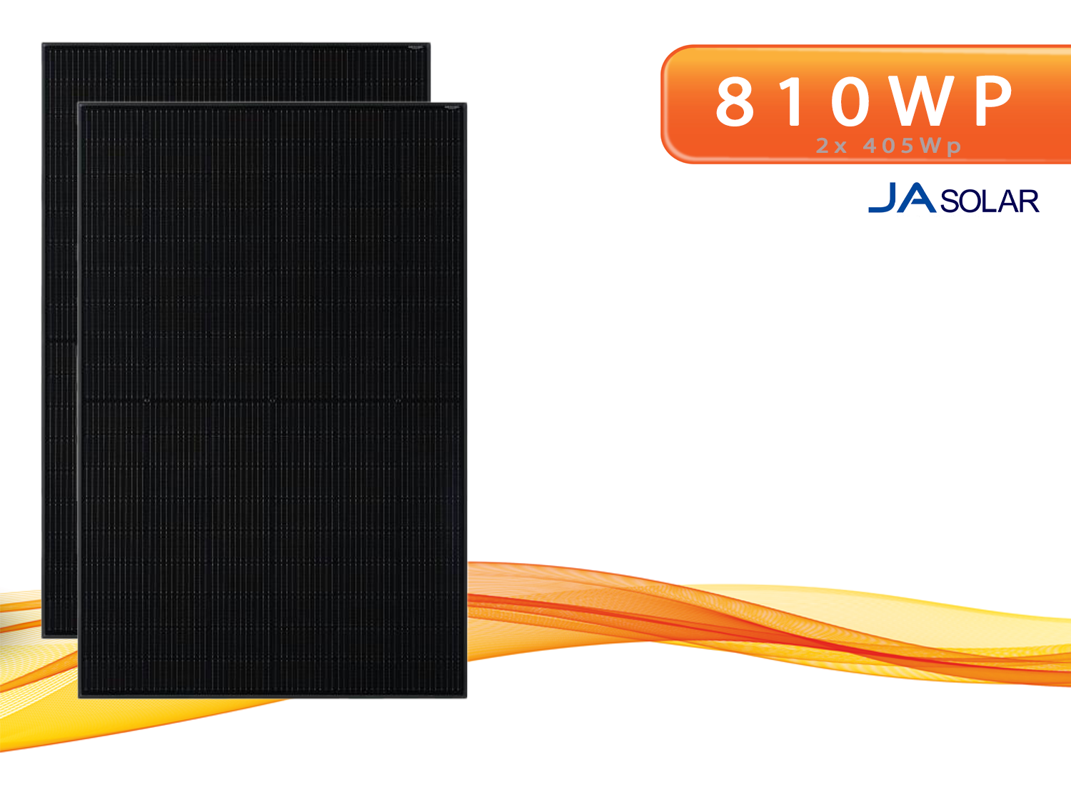 2x JA Solar JAM54S31-405/MR 405W Full Black PV Solarmodule für Balkonkraftwe