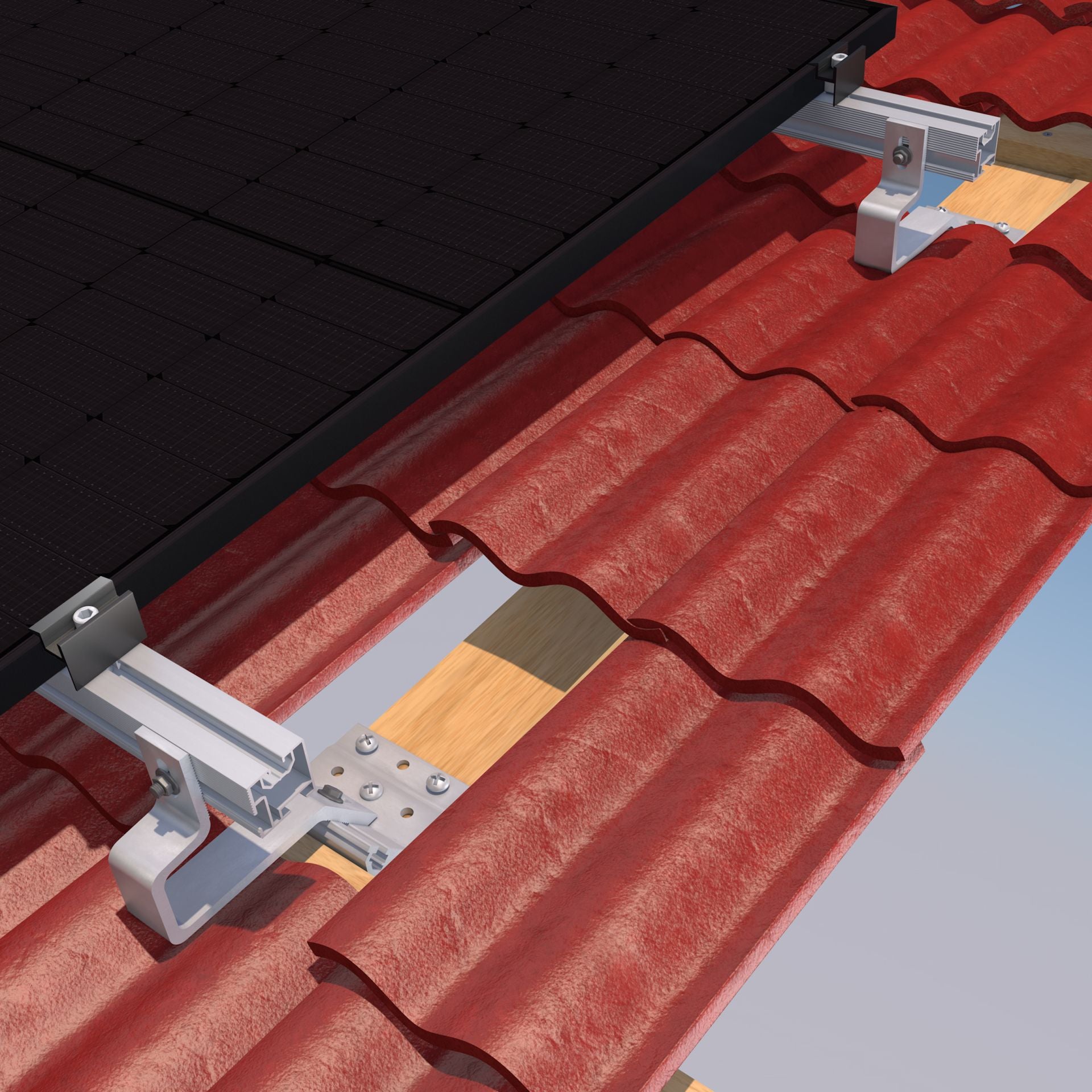 Montageschiene P3 universal 3-seitig 40x40 silber 1,2m (für Solaranlage)