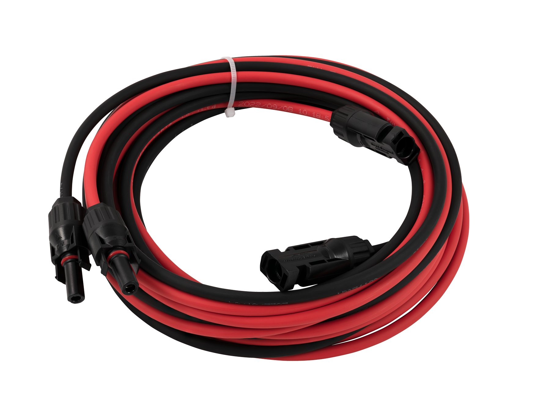 Solarmodul-Verbindungskabel, 4mm², IP67 PV Photovoltaik Verlängerungskabel 5m, Paar für Solarpanel