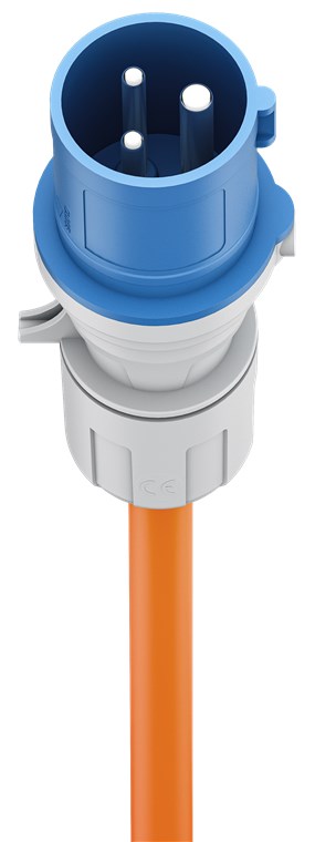 goobay CEE Adapterkabel Wohnmobil 1,5m CEE-Stecker auf 90° CEE-Kupplung und Schutzkontakt mit Verschlusskappen, Kabel für Camping, Wohnmobil und Wohnwagen