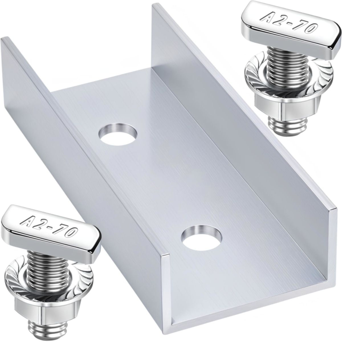Längsverbinder PV-Schiene 40x40 Montageset Hammerkopf 22,8