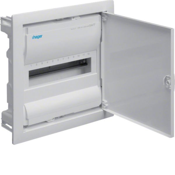 Hager Unterputz Sicherungskasten VU12NC Verteiler 1-reihig mit Tür 12TE