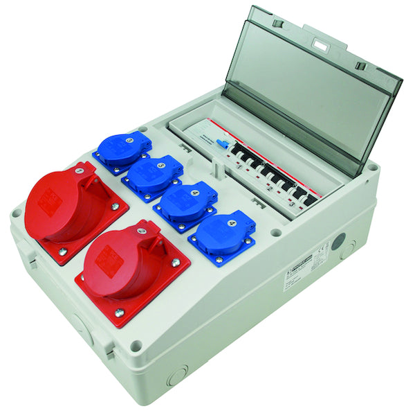 PROT Wandverteiler PWV4u2 4fach 2fach CEE m. Sicherung