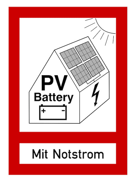 PROT Brandschutzzeichen PWZPV3 PV-Anlage NST