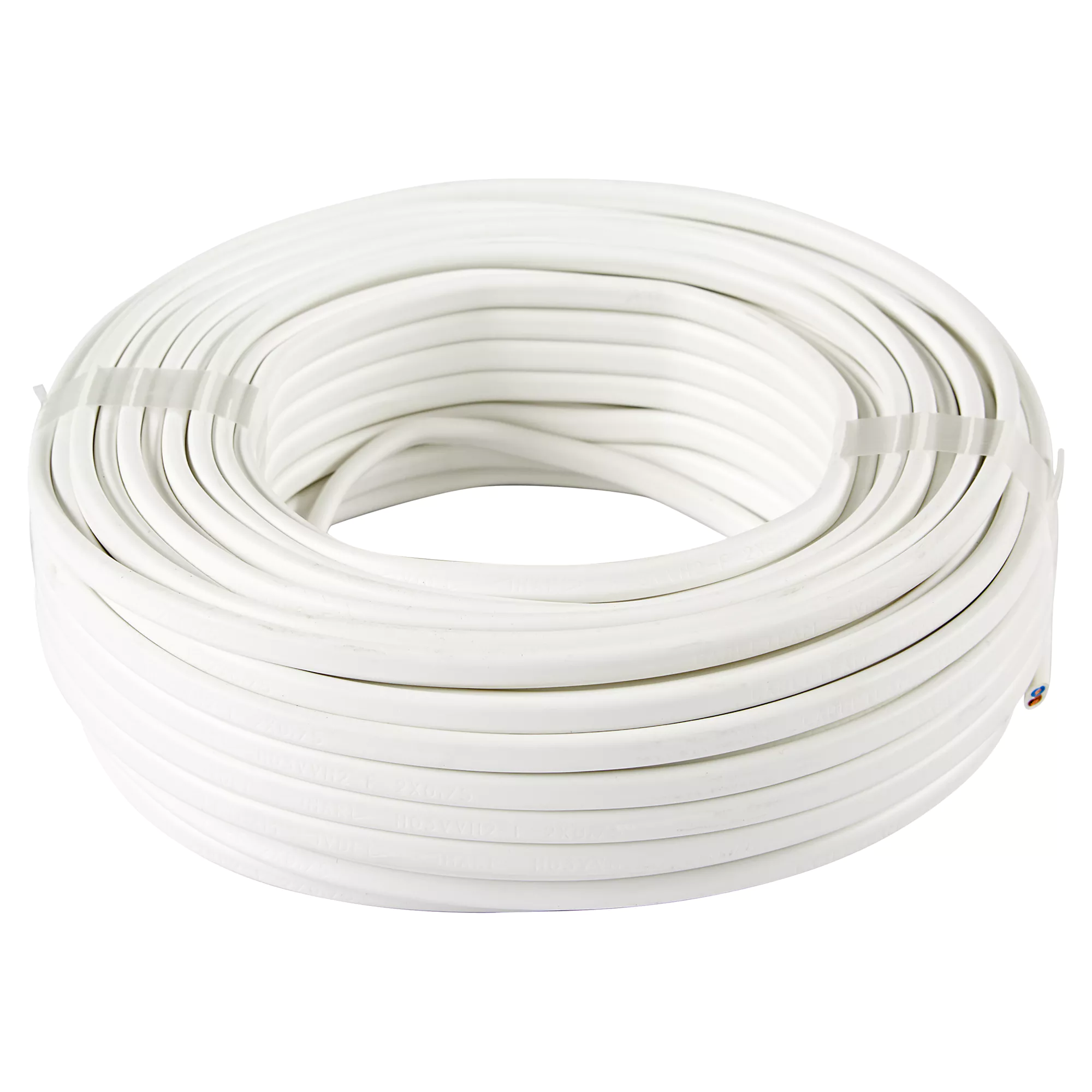 NEUT PVC-Schlauchleitung Eca H03VVH2-F 2x 0,75 mm² 100m weiss