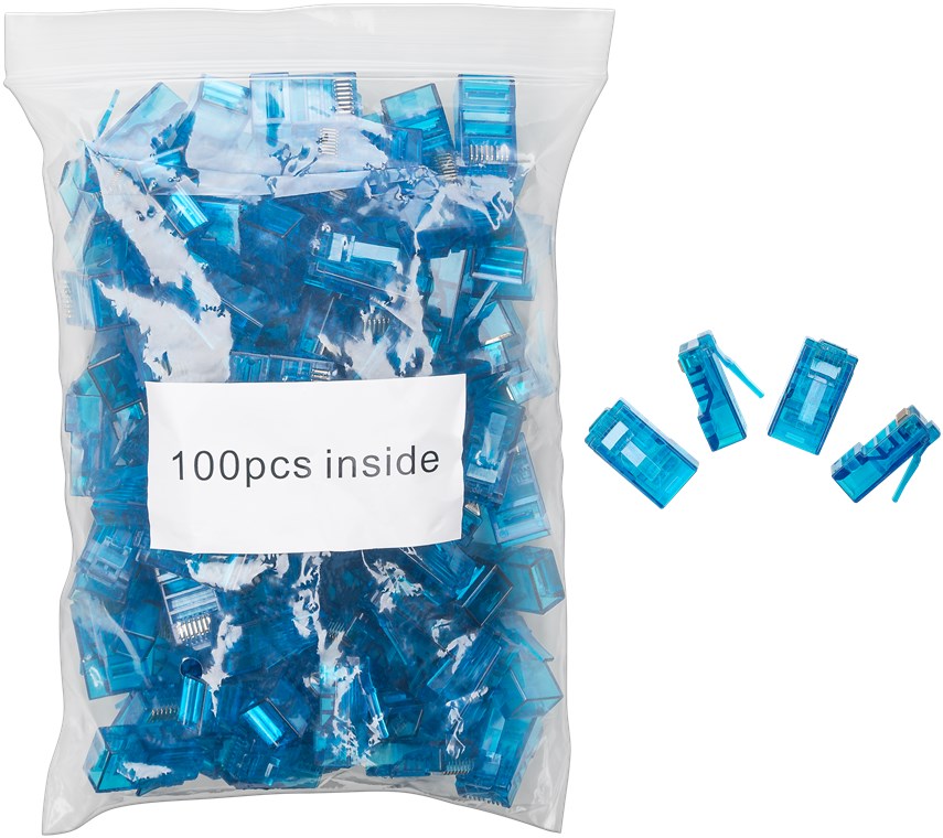 100m CAT.6A Outdoor Netzwerkkabel-Set, U/UTP, schwarz